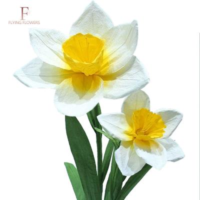 China High Quality Artificial Giant Giant Paper Flowers Narcissus Window Minimalist Decoration Shop Spring Paper Flowers for sale