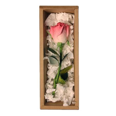 China Hot Sale Rose Gift Single Long Stem Wedding Party Amazon Paper Rose for 1 Year Wedding Anniversary Valentines Day Mothers Day for sale