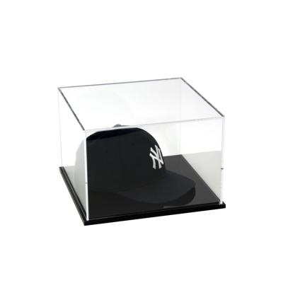 China China Factory Eco-friendly Custom Logo Size Sports Memorabilia Acrylic Clothes Hat Display Box for sale