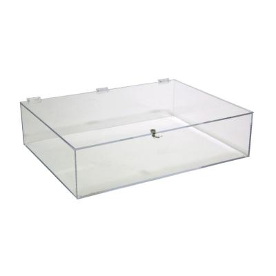 China High Quality Eco-friendly Durable Acrylic Jewelry Storage Display Box Display Case With Lock for sale