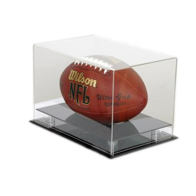 China High Quality Eco-friendly Custom Clear Logo Size Acrylic Soccer Ball Display Box Display Case for sale