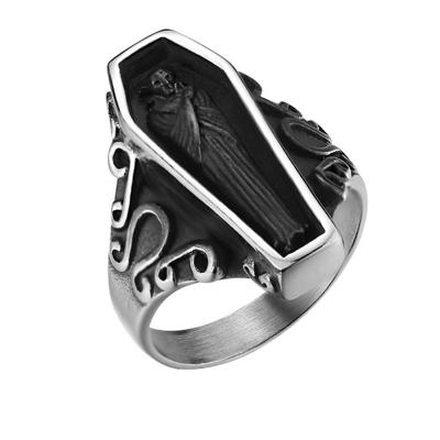 China Religious Stainless Steel Men's Punk 316 Stainless Steel Ring Ring Punk Ring for sale