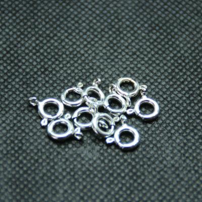 China High Quality Women's Jewelry Accessories Low Sales DIY 925 Jewelry Accessories Sterling Silver Spring Ring Clasps For Necklace And Trinket Finding for sale