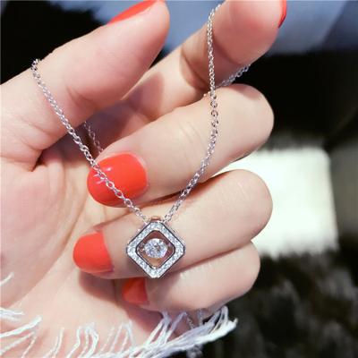 China Office/Girl's Simple Necklace Fashion Career 925 Diamonds Sterling Silver Necklace for sale