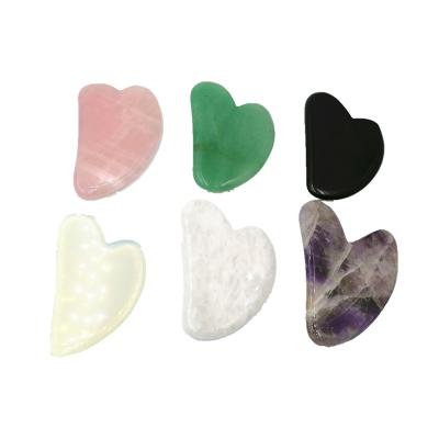 China Custom Face Lift Facial Body Massager Tool Rose Quartz Jade Gua Sha Guasha Scraping Board for sale