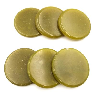 China Green Jade Extension Glue Pad Pallet Adhesive Holder Jade Flat Pieces Eyelash Glue Massage Factory Supply for sale