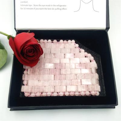 China Anti-wrinkle rose crystal rose quartz eye masks anti-aging correction skin cooling crystal face cover for sale