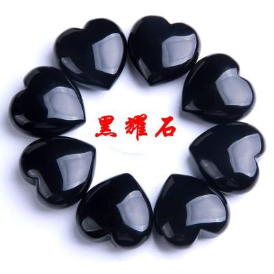 China China Crystal Crafts Like Heart Shaped Lazulite Rose Quartz Jade Obsidian Heart Shape Gemstone for sale