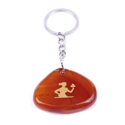 China China Key Chain Gemstone Zodiacs Sign Key Ring for sale