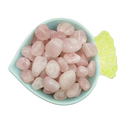 China China Rose Quartz Tumbled Pink Loose Crystal Gravel Stone Semi Precious Stone for sale