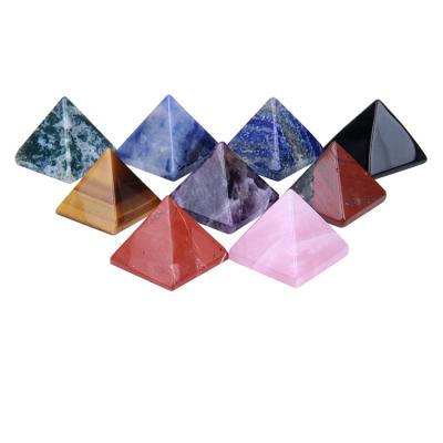 China China Fashion Natural Crystal Stone Pyramid Healing Semi Precious Stones for sale