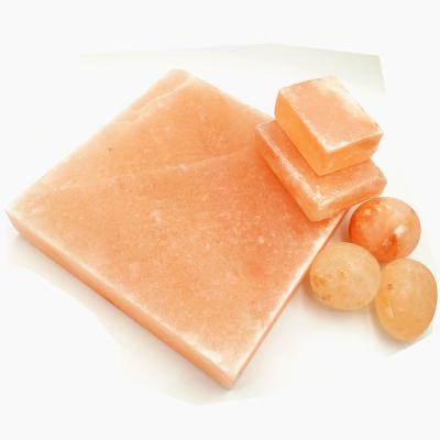 China Natural Himalayan Salt Plate Square Bricks China Salt Slat Tiles for sale