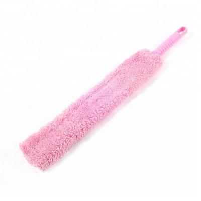 China Arbitrarily Viable Twisted Cloth Microfiber Chenille Duster For Car Air Conditioner Bent Cleaning Brush for sale