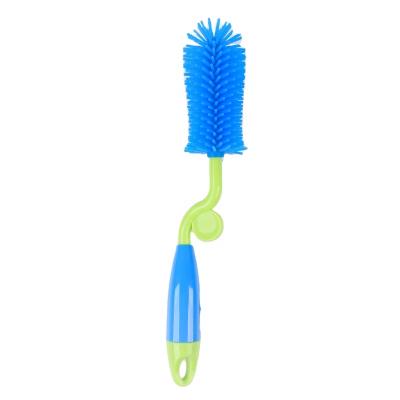 China 100% Ideal Brushes Manufacturer Customized Bottle Silicone Eco-Friendly Baby Bottle Nipple Brush Cleaner Bottle Bruses for sale