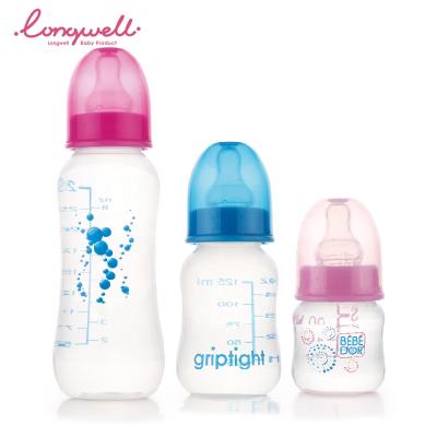 China BPA Free Materials Newborn Infant OEM/ODM Logo Color Size Safe Nursing Ningbo Longwell pp Bottles BPA Free Baby Milk Bottle Feeding for sale