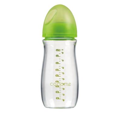 China OEM/ODM 260ml 160ml BPA Free Glass Body Milk Bottle Crystal Newborn Silicone Nipple BPA Free Infant Feeding Bottles Manufacturer for sale