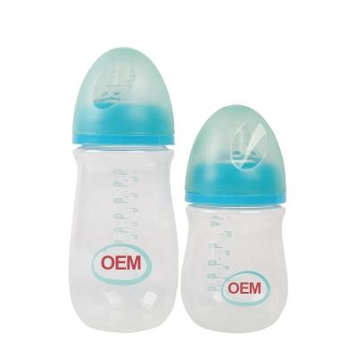 China BPA Free Customized Logo Maker Silicone Teat 160/260ml Infant Plastic Infant Bottle BPA Free Baby Bottles Milk Feeder pp LFGB for sale