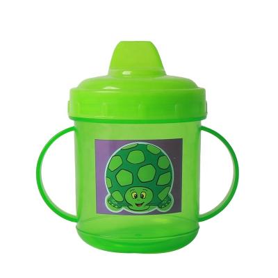 China Ningbo Longwell Platypus Viable Cup Kids Plastic Cups Drinking Feeding Water Bottle 200ML Bpa PP Free Two Grabs Baby Cup Training for sale