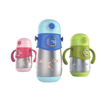 China Sustainable Kids Bottles Drinks Cup With Handle BPA Free Insulated Baby Bottles Lid Straw Toddler ODM Stainless Custom Water Bottle for sale