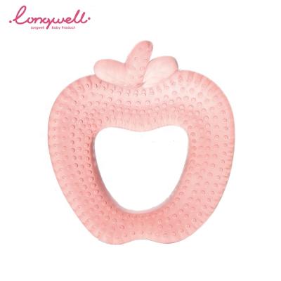 China Ningbo Longwell Fruit Shape Sensory Teether Toy Eco-Friendly/Non-Toxic/Edible Grade for Infant Sharp Training Water-Filled EVA Apple Teether Attractive Designs for sale