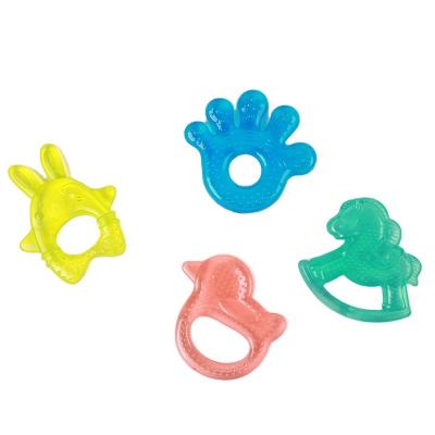 China Water Filled Teether Customize Chewing Toy Animal Bunny Teether Cute Rabbit Soothing EN71 Baby Training Biting EVA Teether Water Filled for sale