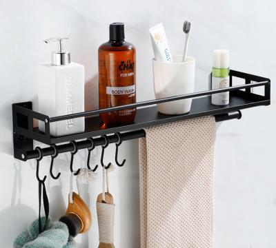 China Sustainable Wall Shelf Towel Rack Shower Shelves Towel Rack For Bathroom for sale