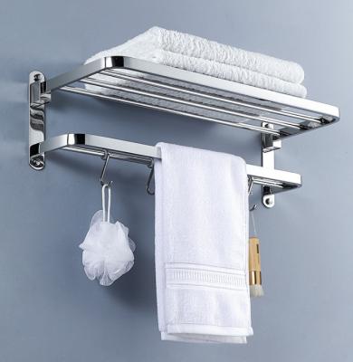 China Wall Mounted Wall Mounted Home Shelf Hotel Towel Organizer Rack Bathroom Stainless Steel Aluminum Towel Rack for sale