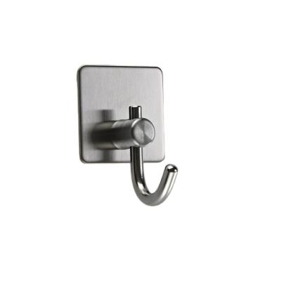 China Sustainable Stainless Steel Coat Towel Hook Wall Mount Towel Hangs Adhesive Wall Hook for sale