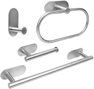 China Heater Brushed Shower Room Wall Mounted Clothes Rack Hardware Set for sale