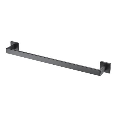 China Modern Home Accessories Furniture Stainless Steel Wall Mounted Black Towel Rack Stand Alone For Bathroom for sale