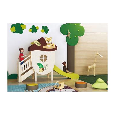 China 2020 New Arrival High Quality Cheap Price Moetry Indoor Wooden Playground For Kindergarten Activity Room for sale