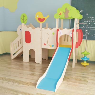 China High Quality Moetry Canada Tending Playground Wooden Animal Theme Indoor Wooden Slide for Nursery Infants and Toddlers for sale