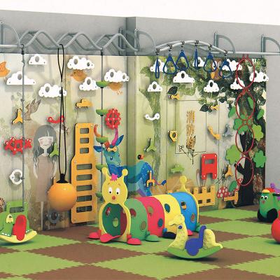 China High Quality Wooden Climbing Equipment Forest Theme Wall Climber Customized Design Indoor by Moetry for Preschool Indoor Gym for sale