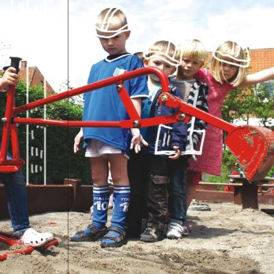 China Durable Hot Sale Moetry Philippines Mini Excavator Red Kids Sand Casting Bike For Kids Outdoor Sand Playground for sale