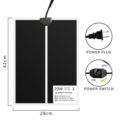 China Best price 20w 110v heater sale promotional heater pad for mini pet reptile greenhouses for sale