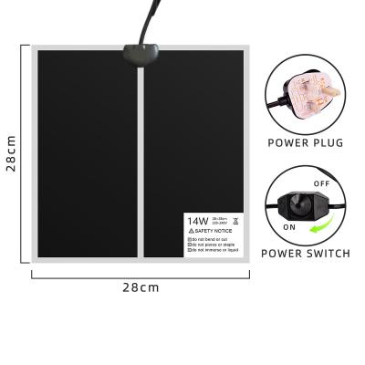 China 14W 28x28cm Pet Heat Heating Mat for Mini Greenhouse, Vivarium and Reptiles for sale