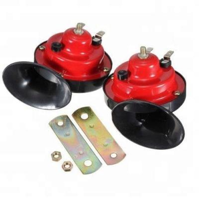 China 1 Pair ABS Universal Loud Dual Tone 12V 135DB Snail Horn Electric Siren For Cars Vans Bikes Boat for sale