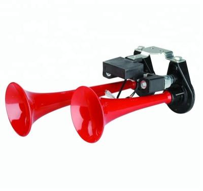 China DC 12V Aluminum Super Loud Double Trumpet Air Horn for sale