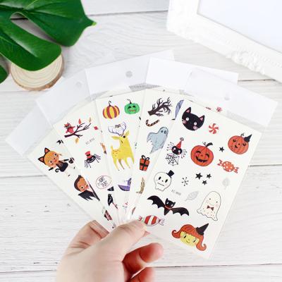 China Halloween Fashion Style Temporary Cardboard Waterproof Body Art Tattoo Sticker For Kids And Girl for sale