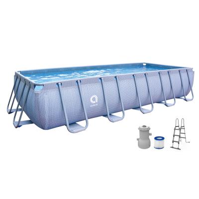 China Outdoor Inflatable Water Play Jilong Avenli Frame 15feet Roof Swimming Jet Pro Above Ground Structure Stainless Steel for sale