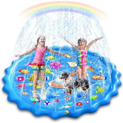 China Easy Carry Outdoor Splashing Pool Mat Summer Toy Inflatable Sprinkler Pad Play Easy Running Funny Safe Water Hose For Kid Unicorn Pool for sale