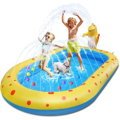 China Easy Carry Safe Mat Child Water Sprinkler Spray Play Mermaid Aqua Park Equipment Splash S Protection Easy Running Funny Game for sale