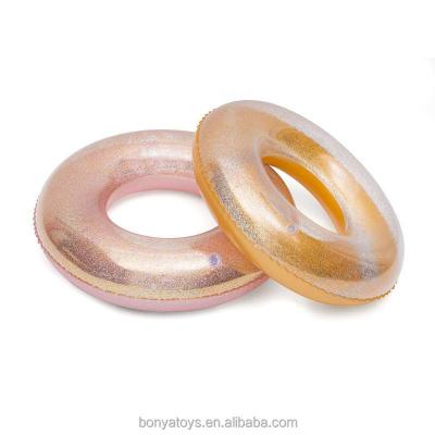 China New Style Fashionable Inflatable Transparent Sequin Swimming Ring For Adult for sale