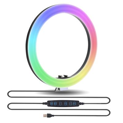 China Mini 10 Inch 26cm Makeup Studio Sufficiency Light Live Broadcast Beauty Photography Photo Light LED Ring Light Selfie Ring Lamp for sale