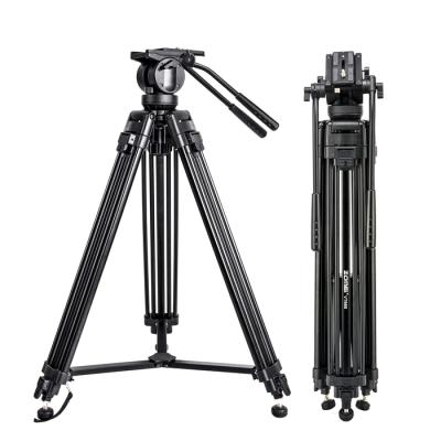 China Professional Digital Camera Zomei VT666 Double Hands Tripod System For Video Camera Disc With Liquid Head for sale