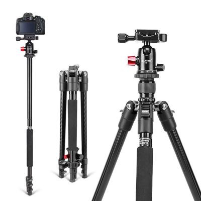 China Professional PORTABLE M6 Aluminum Alloy Tripod Mounts For DSLR Camera 161CM Flexible Tripod for sale