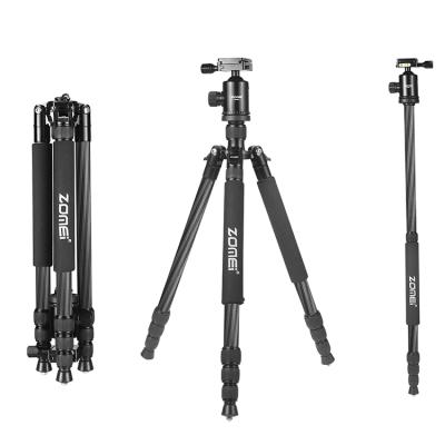 China PORTABLE ZOMEI Z818CCarbon Fiber Tripod Travel Monopod Ball Head for DSLR Camera for sale