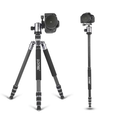 China zomei Z818C Carbon Fiber PORTABLE Tripod Monopod for DSLR Camera for sale