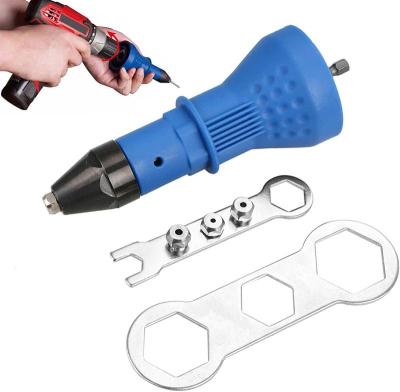 China Universal Carbon Steel Cordless Drill Attachment Adapter Rivet Nut Gun Electric Riveting Adapter for sale