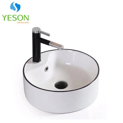 China Modern Bathroom Hand Basin Prices Solid Outdoor Colorful Ceramic Bathroom Sink Washbasin Basin for sale